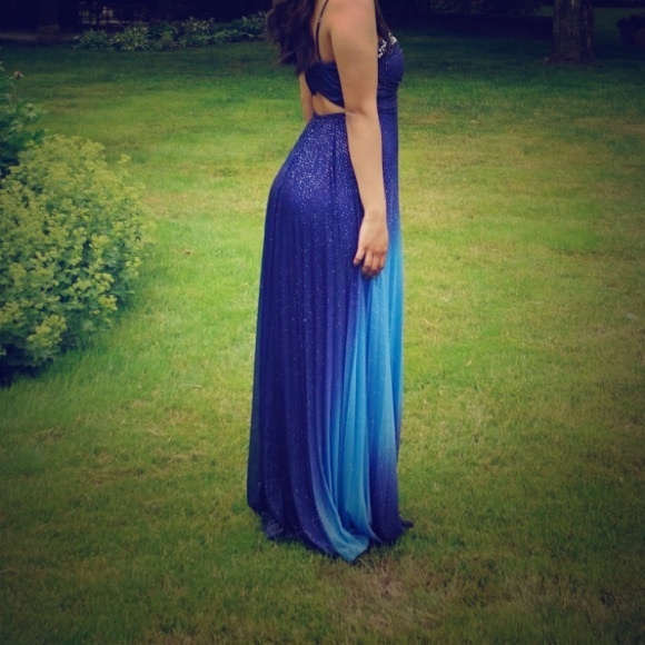 blue gradient dress